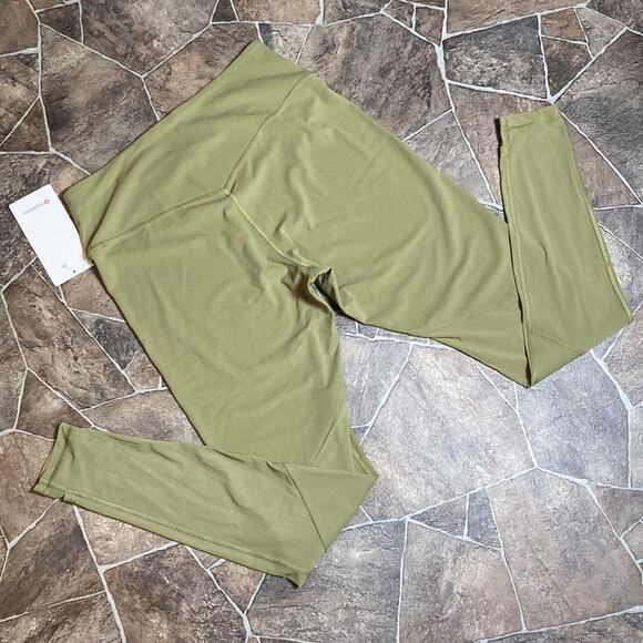 NWT Lululemon Nulu and Crisscross Mesh Stirrup Tight Sz 12 Bronze Green - Picture 7 of 13